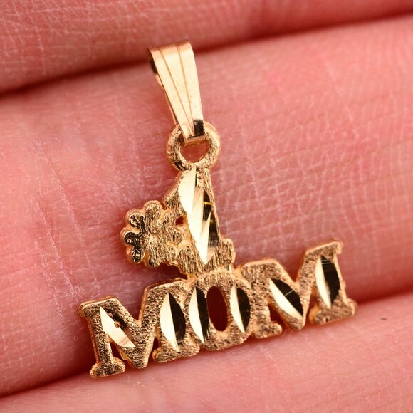 10K #1 Mom Pendant - Picture 1 of 9